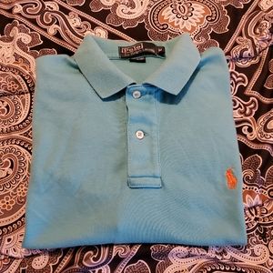 *2-for-$10* Ralph Lauren Polo, Teal w Orange Pony, size medium